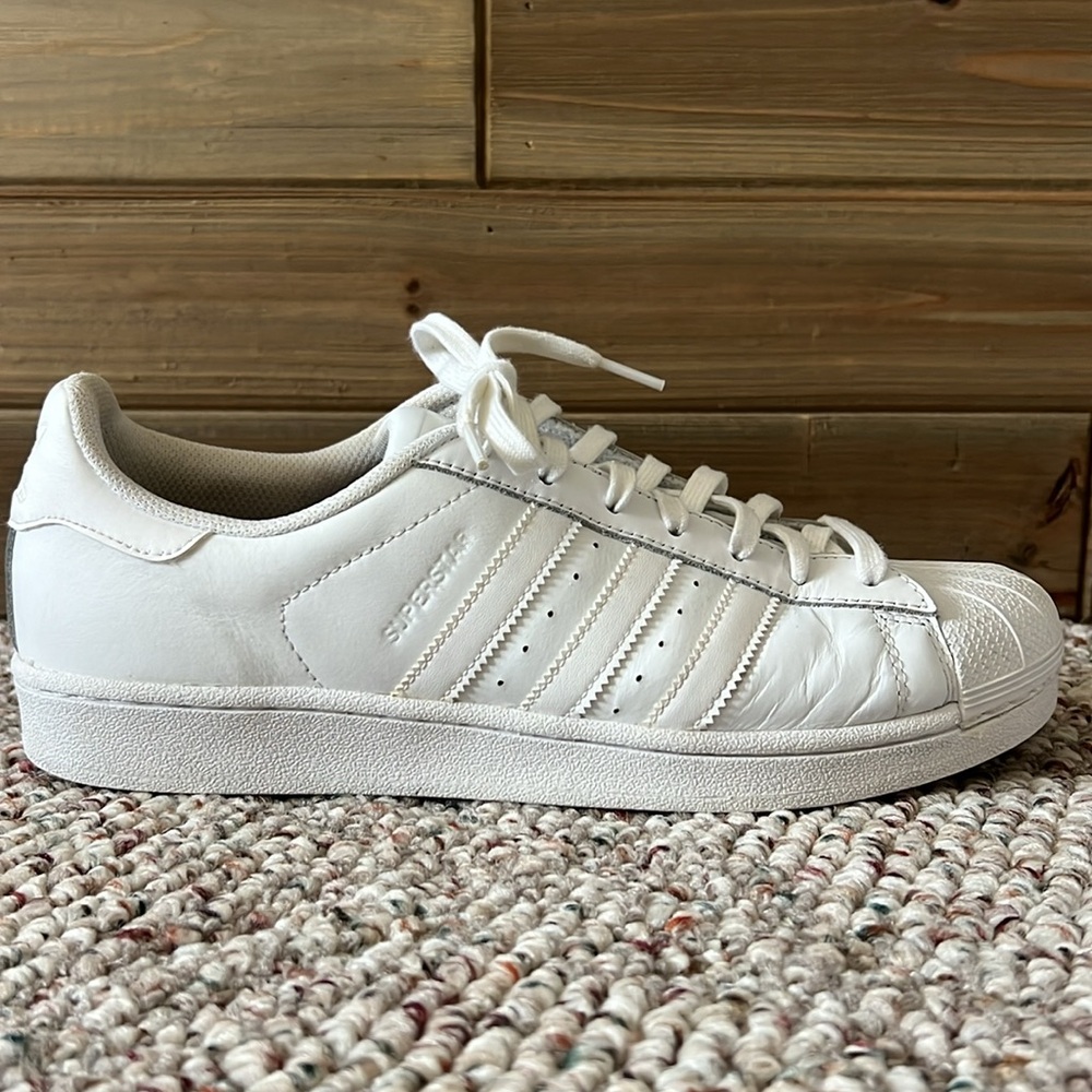 Adidas Superstar Foundation Mens White Athletic Shoes